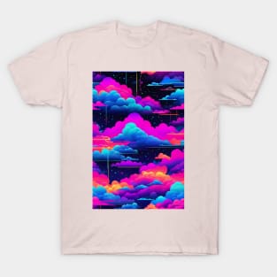 Fantasy neon clouds T-Shirt